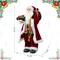 Glitzhome® 24"H Faux Fur Christmas Traditional Santa Figurine